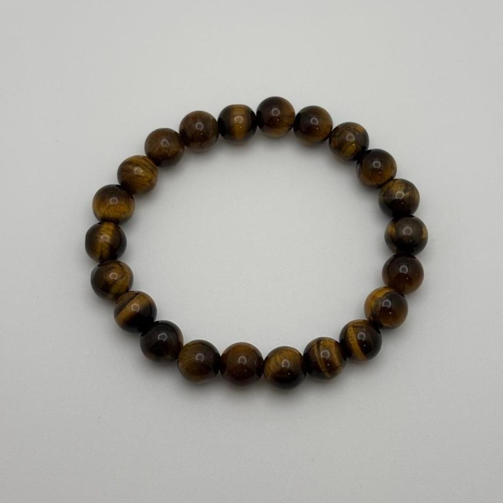 8mm Yellow Tiger Eye Stone Bracelet Unisex Jewellery